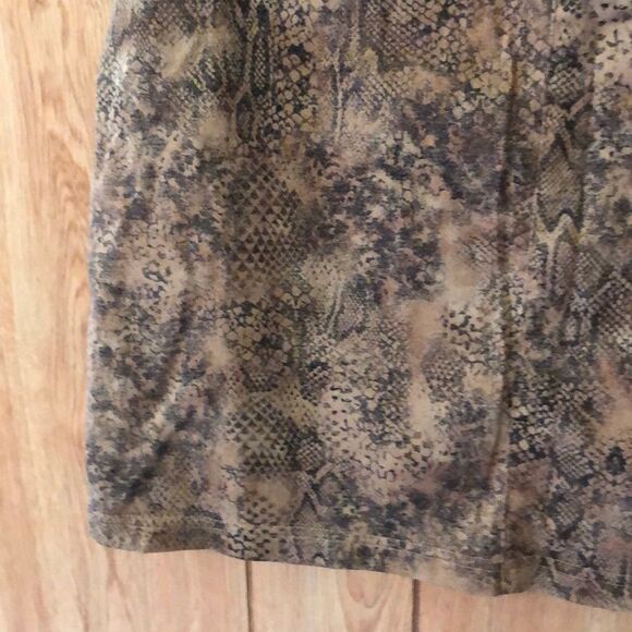 Chico's Brown Snakeskin Print Pencil Skirt 1.5 Medium - Picture 4 of 13